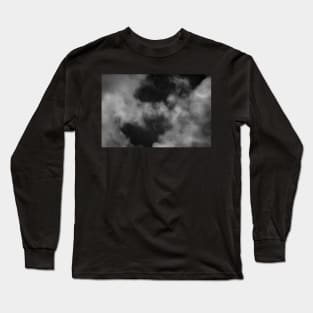 Clouds 12 In Black and White Long Sleeve T-Shirt